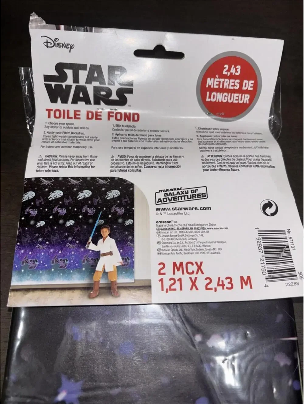 Disney’s Star Wars Photo Backdrop. 2 Pieces 8 Feet Long. [COPY]